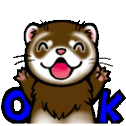 Ferret Ok — cartoon emoji for Slack & Discord (Discord)