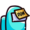 Among Us Dum — cartoon emoji for Slack & Discord
