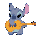 Stitch Guitar — cartoon emoji for Slack & Discord