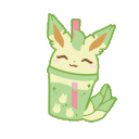Leafeon Bobatea — pokemon emoji for Slack & Discord