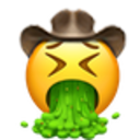 Vomiting Cowboy — cartoon emoji for Slack & Discord