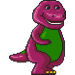 Barney Walk — cartoon emoji for Slack & Discord (Discord)