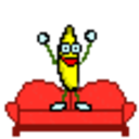 Banana Couch — cartoon emoji for Slack & Discord