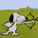 Snoopy Cupid — cartoon emoji for Slack & Discord