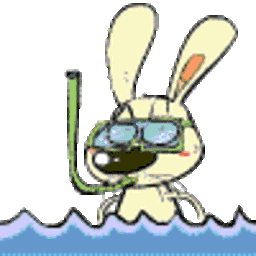 Rabbit Snorkel — cartoon emoji for Slack & Discord (Discord)