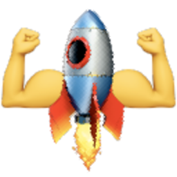 Muscle Rocket — muscle emoji for Slack & Discord (Discord)