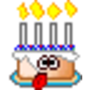 Birthday Cake 4 — cartoon emoji for Slack & Discord