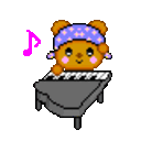 Bear Piano — cartoon emoji for Slack & Discord