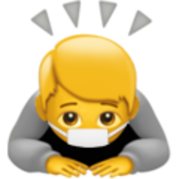 Bow With Mask — cartoon emoji for Slack & Discord (Discord)