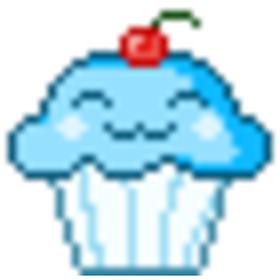 Cupcake Blue — cartoon emoji for Slack & Discord (Discord)