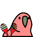 Maracas Parrot — cartoon emoji for Slack & Discord