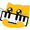 Meow Piano — cartoon emoji for Slack & Discord
