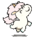 Unicorn Pounce 2 — cartoon emoji for Slack & Discord