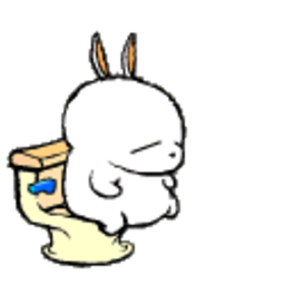Bunny Toilet — cartoon emoji for Slack & Discord (Discord)