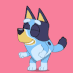 Bluey Dancing — cartoon emoji for Slack & Discord (Discord)
