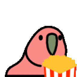 Popcorn Parrot — bird emoji for Slack & Discord (Discord)