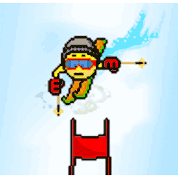 Downhill Ski 2 — cartoon emoji for Slack & Discord (Discord)