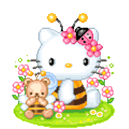 Hellokitty Bee — cartoon emoji for Slack & Discord (Discord)