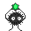Black Fuzzball — cartoon emoji for Slack & Discord