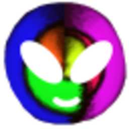 Rainbow Alien — cartoon emoji for Slack & Discord (Discord)