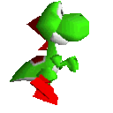 Yoshi Walk — cartoon emoji for Slack & Discord