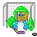 Goalie Hockey — cartoon emoji for Slack & Discord