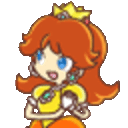 Princess Daisy 4 — cartoon emoji for Slack & Discord