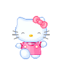 Hellokitty Walk — cartoon emoji for Slack & Discord