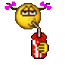 Drinking Soda — cartoon emoji for Slack & Discord