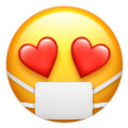 Heart Eyes With Mask — emotion emoji for Slack & Discord