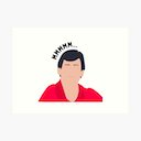 Man Red Hood Mmhm — thoughtful emoji for Slack & Discord