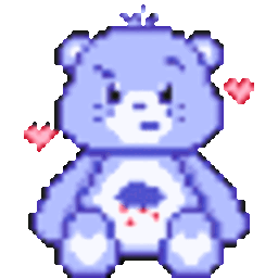 Carebear Blue — cartoon emoji for Slack & Discord (Discord)
