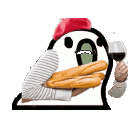 French Parrot — cartoon emoji for Slack & Discord