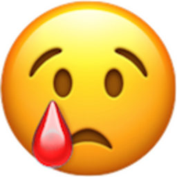 Cry Single Tear Of Blood — emotion emoji for Slack & Discord (Discord)