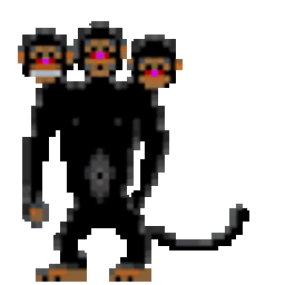 Three Headed Monkey — monkey emoji for Slack & Discord (Discord)