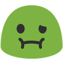 Blob Nauseated — cartoon emoji for Slack & Discord