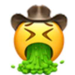 Vomiting Cowboy — cartoon emoji for Slack & Discord (Discord)