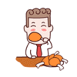 Eat Chicken — cartoon emoji for Slack & Discord (Discord)