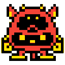 Virus Red — pixel-art emoji for Slack & Discord