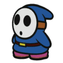 Blue Shy Guy — cartoon emoji for Slack & Discord