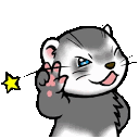 Ferret Charm — cartoon emoji for Slack & Discord