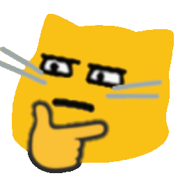 Meow Thinkingglare — cartoon emoji for Slack & Discord (Discord)