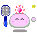Pinkkao Tennis — cute emoji for Slack & Discord