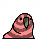 Hypno Parrot Light — cartoon emoji for Slack & Discord