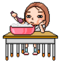 Eating 2 — cartoon emoji for Slack & Discord