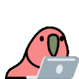 Laptop Parrot — cartoon emoji for Slack & Discord (Discord)