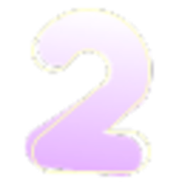 Number 2 Blue Shadow — number emoji for Slack & Discord (Discord)