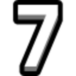 Number 7 Bold White — number emoji for Slack & Discord (Discord)