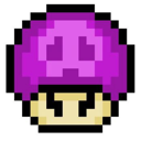 Mushroom Smirk Purple — mushroom emoji for Slack & Discord