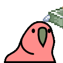 Flying Money Parrot — cartoon emoji for Slack & Discord